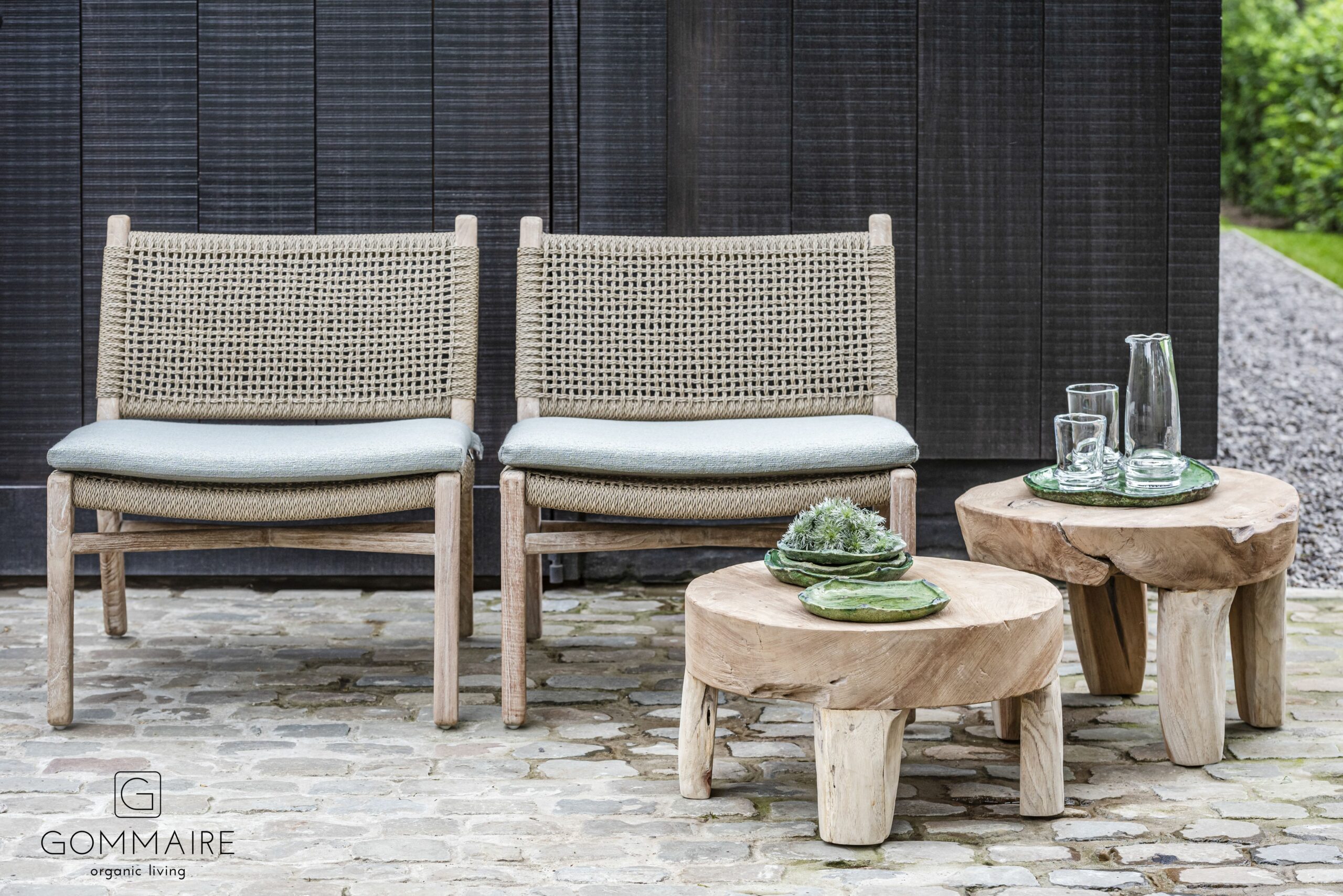 Gommaire outdoor-pe wicker furniture easy chair fiona